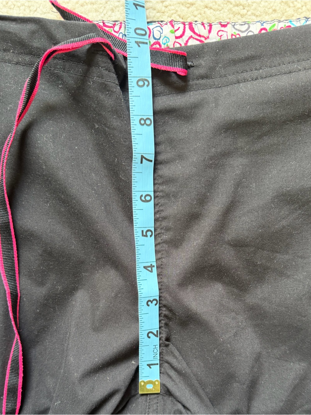 Life is Peachy black medium TALL scrub pants 7670T - Picture 4 of 8